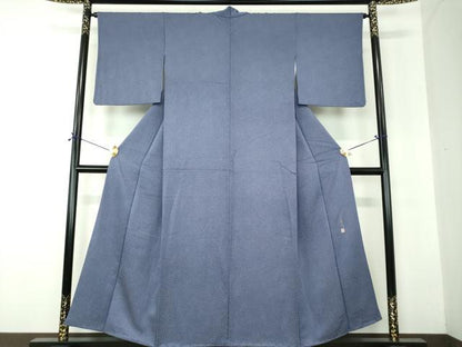 平和屋着物●江戸小紋　作家物　市松文様　鮫小紋柄　正絹　逸品　DABF7856ps