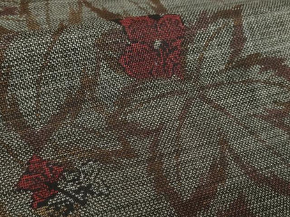平和屋着物●本場大島紬　9マルキ　草花文　正絹　逸品　未使用　DABF7859ps