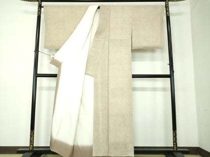 平和屋着物●伝統工芸士　関正三郎　江戸小紋　鮫小紋柄　鬼しぼ縮緬　正絹　逸品　DABF7861ps