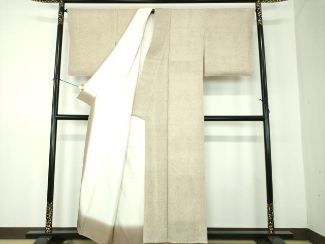平和屋着物●伝統工芸士　関正三郎　江戸小紋　鮫小紋柄　鬼しぼ縮緬　正絹　逸品　DABF7861ps