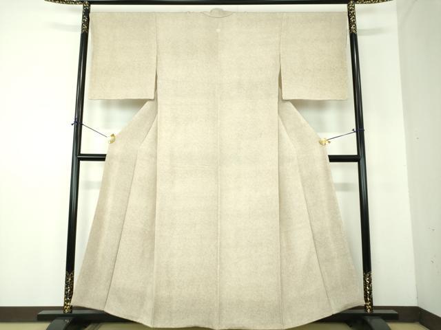 平和屋着物●伝統工芸士　関正三郎　江戸小紋　鮫小紋柄　鬼しぼ縮緬　正絹　逸品　DABF7861ps