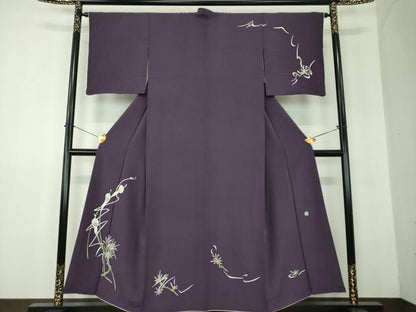 平和屋着物●本加賀友禅作家　松島由美　訪問着　カラー　枝花文　正絹　逸品　DABF7862ps