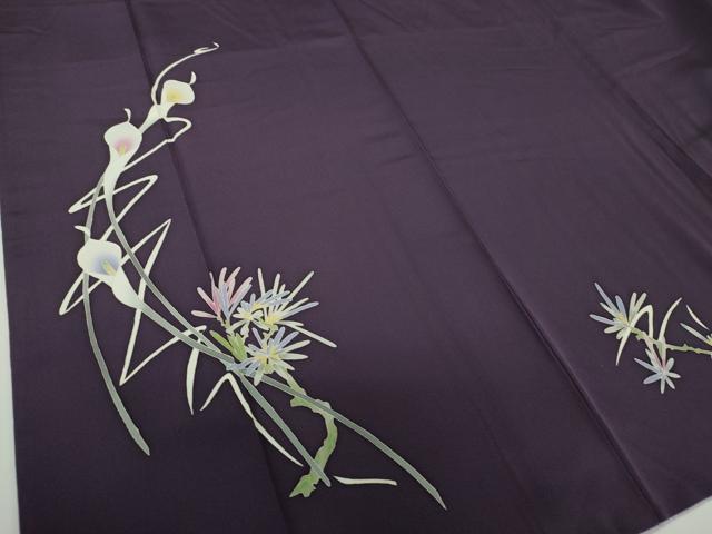 平和屋着物●本加賀友禅作家　松島由美　訪問着　カラー　枝花文　正絹　逸品　DABF7862ps