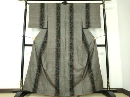 平和屋着物●本場大島紬　9マルキ　花間道　正絹　逸品　DABF7865ps