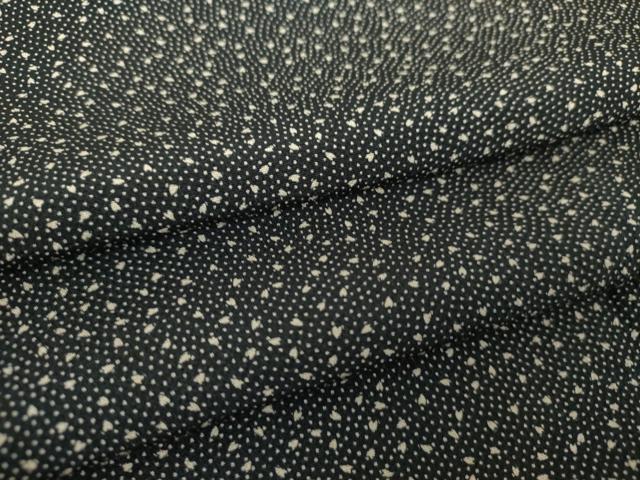 平和屋着物●江戸小紋　舞桜　黒地　正絹　逸品　DABF7867ps