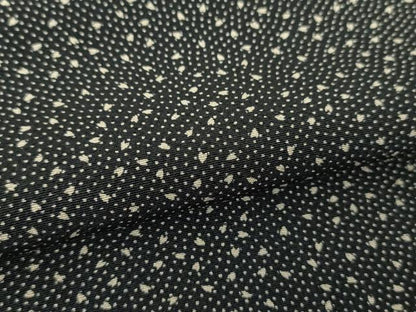 平和屋着物●江戸小紋　舞桜　黒地　正絹　逸品　DABF7867ps