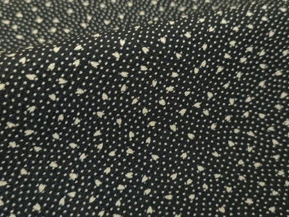 平和屋着物●江戸小紋　舞桜　黒地　正絹　逸品　DABF7867ps