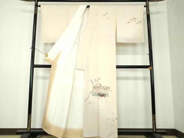 平和屋着物●訪問着　刺繍　童子遊び　おしくらまんじゅう　楓文　正絹　逸品　DABF7868ps