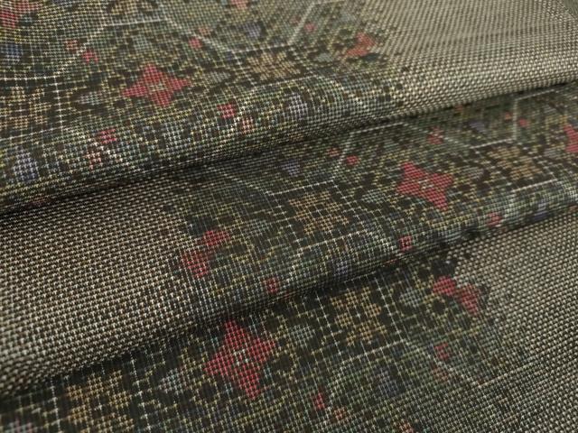 平和屋着物●本場大島紬　9マルキ　蜀江花文　正絹　逸品　DABF7870ps