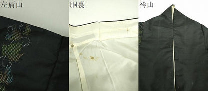 平和屋着物●本場大島紬　7マルキ　葡萄蔦の葉文　正絹　逸品　DABF7878ps