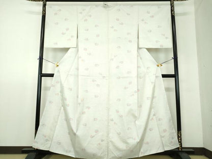 平和屋着物●本場大島紬　白大島　9マルキ　鴛鴦　正絹　逸品　DABF7881ps