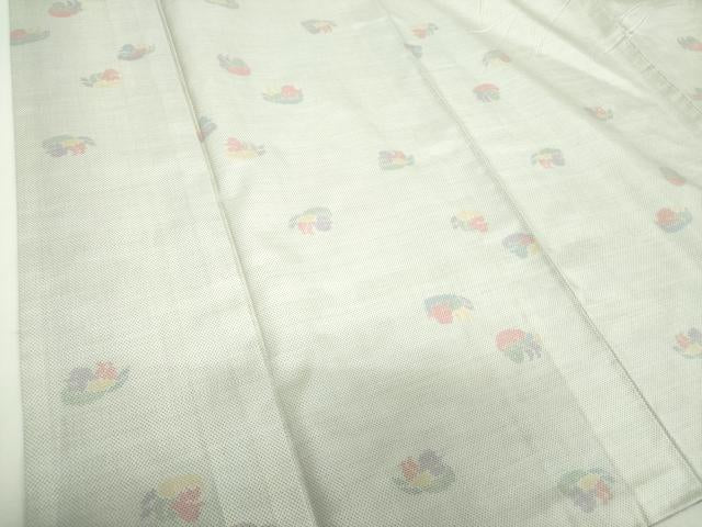 平和屋着物●本場大島紬　白大島　9マルキ　鴛鴦　正絹　逸品　DABF7881ps