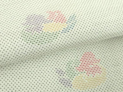 平和屋着物●本場大島紬　白大島　9マルキ　鴛鴦　正絹　逸品　DABF7881ps