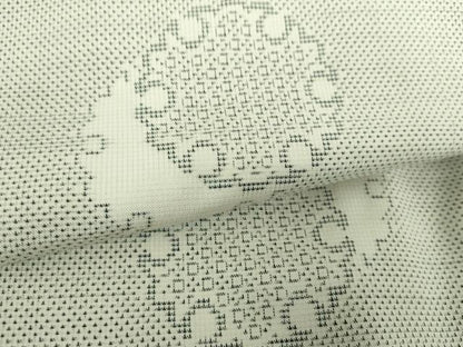 平和屋着物●本場大島紬　白大島　9マルキ　雪輪重ね　正絹　逸品　DABF7882ps