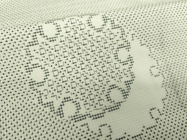 平和屋着物●本場大島紬　白大島　9マルキ　雪輪重ね　正絹　逸品　DABF7882ps