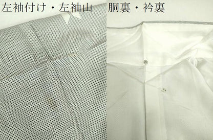 平和屋着物●本場大島紬　白大島　7マルキ　総絣　矢羽根　正絹　逸品　DABF7883ps