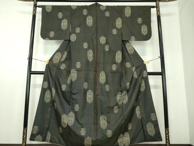 平和屋着物●本場大島紬　割り込み絣　地空　抽象文様　正絹　逸品　DABF7893ps