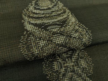 平和屋着物●本場大島紬　割り込み絣　地空　抽象文様　正絹　逸品　DABF7893ps