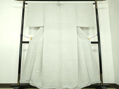 平和屋着物●訪問着　駒刺繍　橘　楓　金彩　正絹　逸品　DABF7902ps