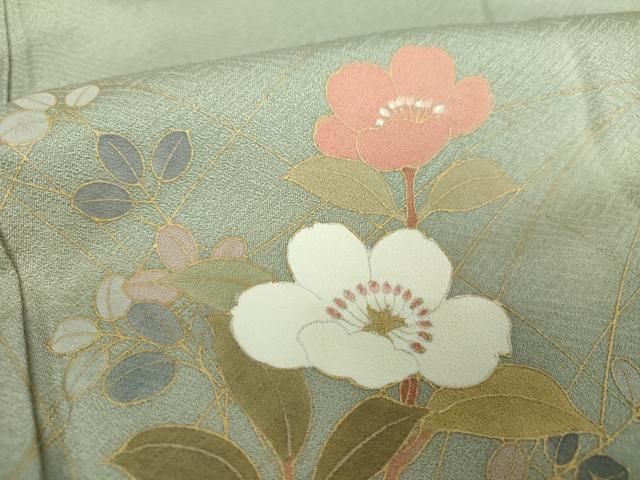 平和屋着物●訪問着　草花文　暈し染め　金彩　正絹　逸品　DABF7904ps