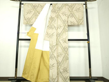 平和屋着物●本場大島紬　7マルキ　総絣　笹竹文　正絹　逸品　DABF7908ps