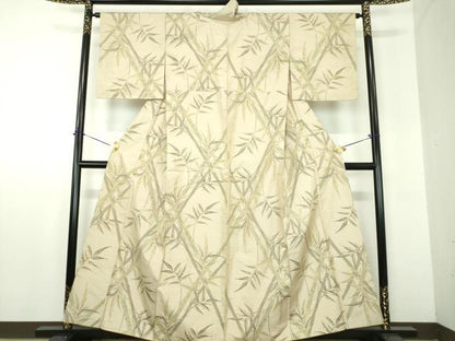 平和屋着物●本場大島紬　7マルキ　総絣　笹竹文　正絹　逸品　DABF7908ps