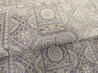 平和屋着物●訪問着　お召地　洋花文　正絹　逸品　DABF7912ps