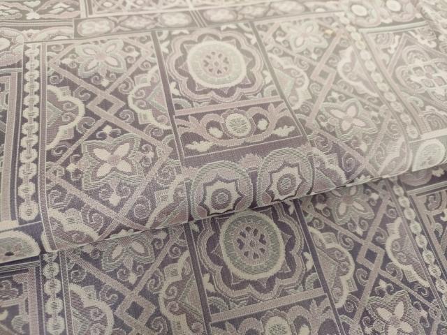 平和屋着物●訪問着　お召地　洋花文　正絹　逸品　DABF7912ps