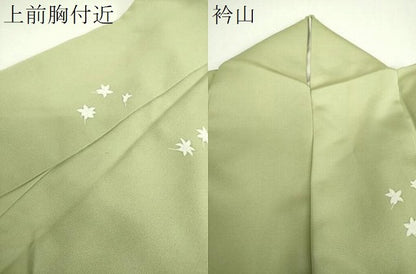 平和屋着物●訪問着　作家物　流水色紙花文　暈し染め　金彩　正絹　逸品　DABF7916ps