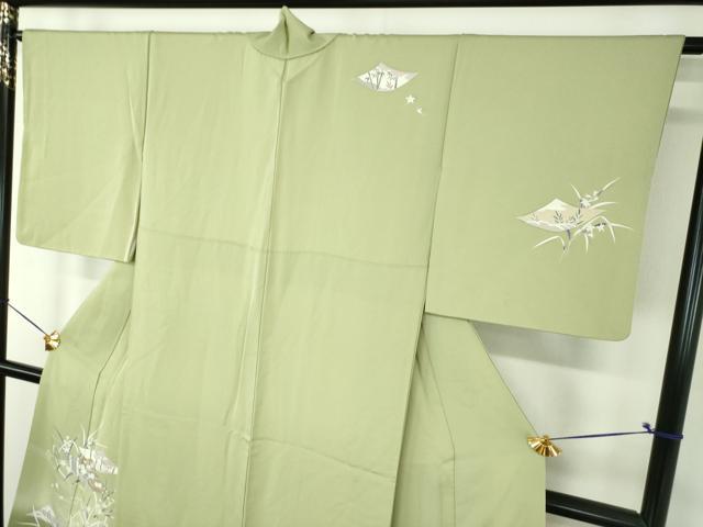 平和屋着物●訪問着　作家物　流水色紙花文　暈し染め　金彩　正絹　逸品　DABF7916ps