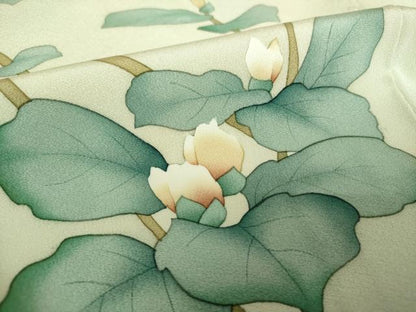 平和屋着物●訪問着　手描き　枝花文　正絹　逸品　DABF7917ps