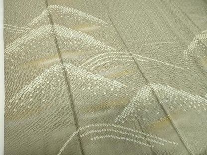 平和屋着物●訪問着　刺繍　絞り　遠山文　正絹　逸品　DABF7919ps