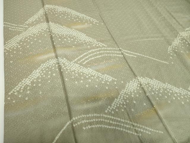 平和屋着物●訪問着　刺繍　絞り　遠山文　正絹　逸品　DABF7919ps