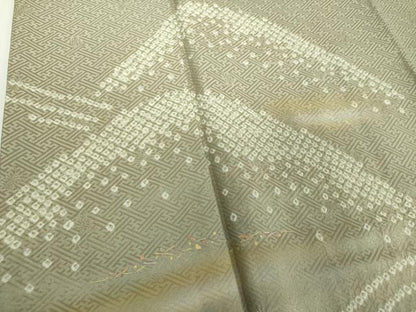 平和屋着物●訪問着　刺繍　絞り　遠山文　正絹　逸品　DABF7919ps