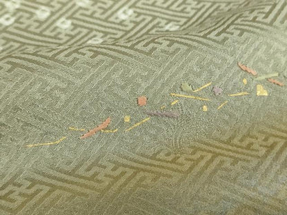 平和屋着物●訪問着　刺繍　絞り　遠山文　正絹　逸品　DABF7919ps