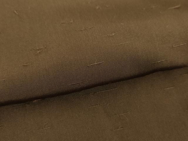 平和屋着物●上質な紬　色無地　焦げ茶色　正絹　逸品　未使用　DABF7920ps