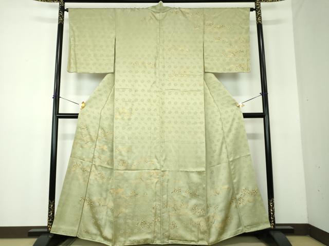 平和屋着物●訪問着　遠山樹林文　金彩　正絹　逸品　DABF7921ps