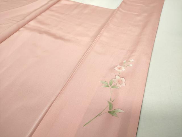 平和屋着物●訪問着　枝垂れ桜　草花文　暈し染め　金彩　正絹　逸品　DABF7925ps