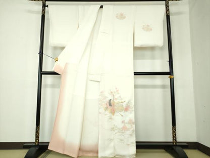 平和屋着物●訪問着　松竹梅　雲取り平安人物御所車花文　金銀彩　正絹　逸品　DABF7926ps