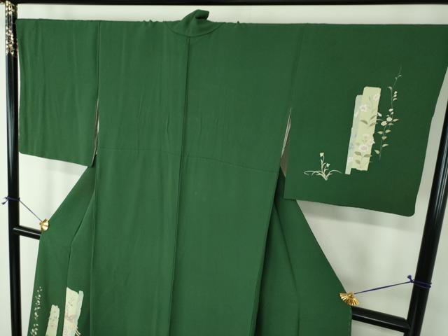 平和屋着物●訪問着　友禅　作家物　舞蝶正倉院鳳凰花文　正絹　逸品　DABF7928ps