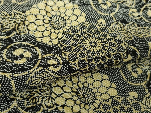 平和屋着物●上質な小紋　市松菊唐草　正絹　逸品　DABF7932ps