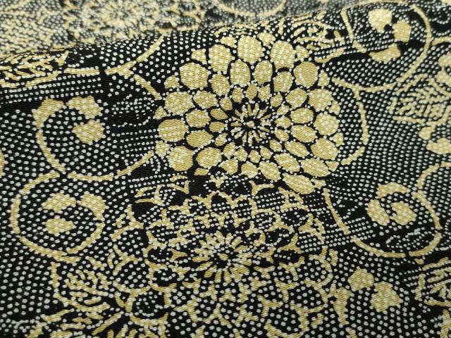 平和屋着物●上質な小紋　市松菊唐草　正絹　逸品　DABF7932ps