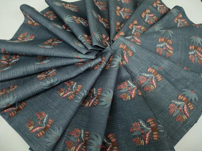 平和屋着物▽極上　袋帯　スリーシーズン　春夏秋　総刺繍　更紗花文　正絹　逸品　DABF7943ps
