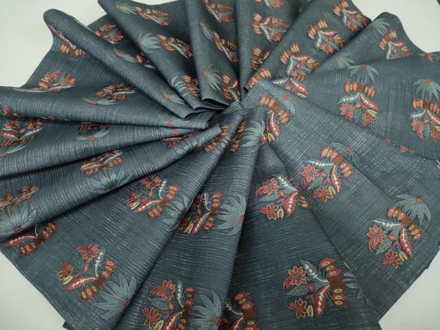 平和屋着物▽極上　袋帯　スリーシーズン　春夏秋　総刺繍　更紗花文　正絹　逸品　DABF7943ps