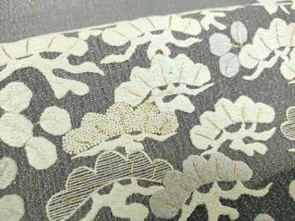 平和屋着物▽中国三大刺繍　相良刺繍　総刺繍　太鼓柄袋帯　スリーシーズン　春夏秋　風景花文　金銀糸　正絹　逸品　DABF7969ps