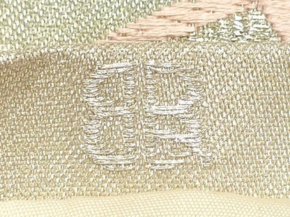 平和屋着物◎西陣 服部織物謹製 六通柄袋帯 唐織 扇面吉祥花文 銀糸 正絹 逸品 DABF8006we
