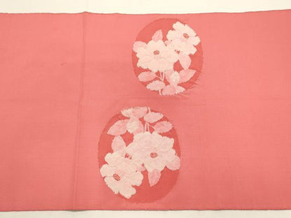平和屋着物◎太鼓柄袋帯 花丸文 枝椿 正絹 逸品 DABF8018we