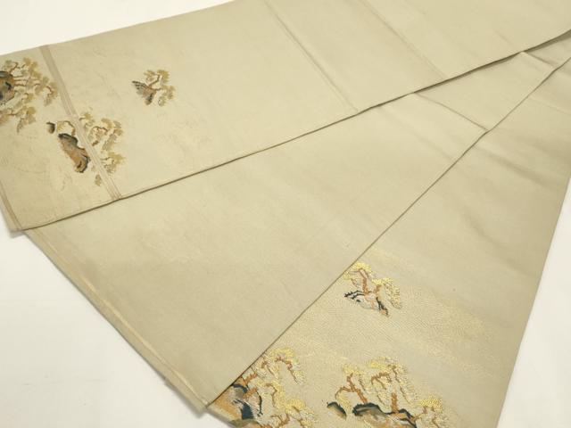 平和屋着物◎太鼓柄　本袋帯　流水松文　金糸　正絹　逸品　DABF8109we
