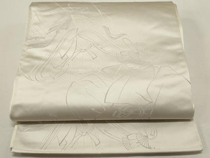 平和屋着物◎六通柄袋帯 人物文 正絹 逸品 DABF8111we