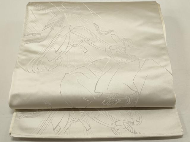 平和屋着物◎六通柄袋帯 人物文 正絹 逸品 DABF8111we